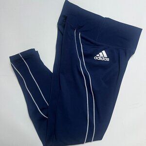 Adidas Primegreen Navy Blue with white stripes leggings size medium